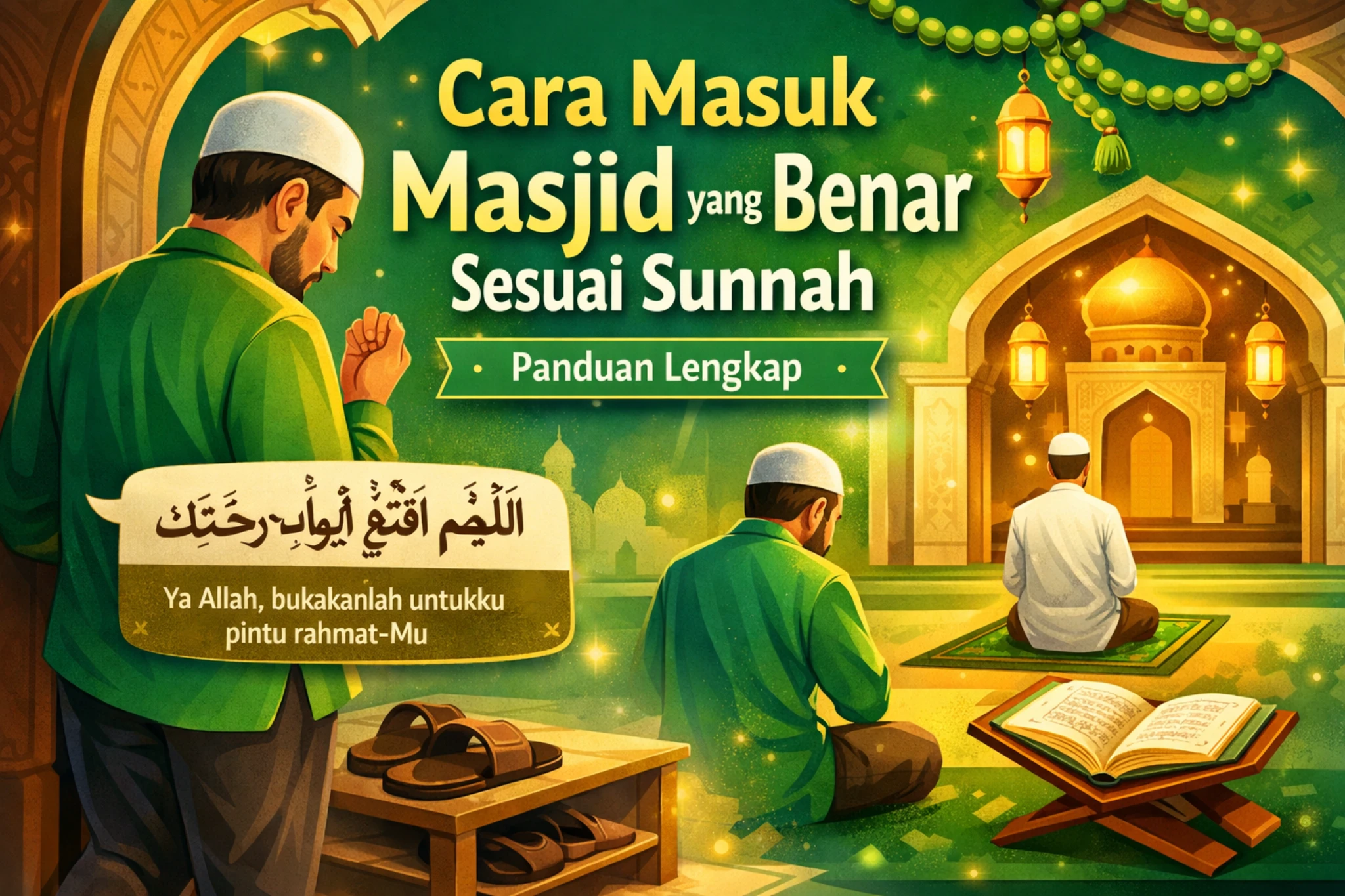 Cara masuk masjid yang benar sesuai sunnah